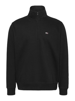 Tommy Jeans Regular Flag 1/4 Zip Fleece - Black - XL