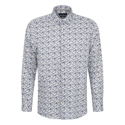 Bugatti Casual Floral Print Shirt - Navy - 2XL