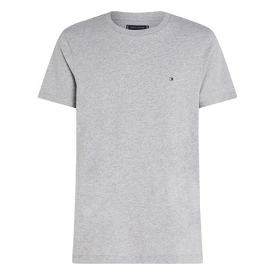 Tommy Hilfiger Essential Flag Embroidery Crew Neck T-Shirt - Grey - M