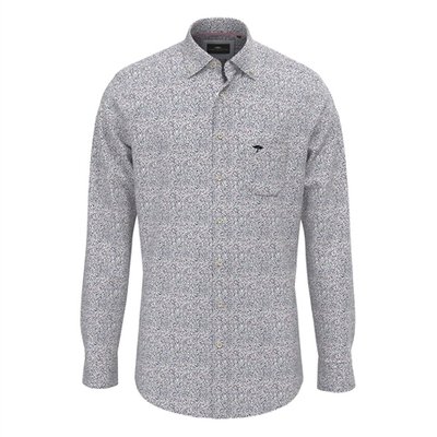 Fynch Hatton Minimal Flower Button Down Shirt - Blue - 2XL