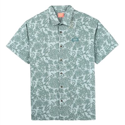 Oxbow Barrel Print Shirt - Eucalyptus Green - S