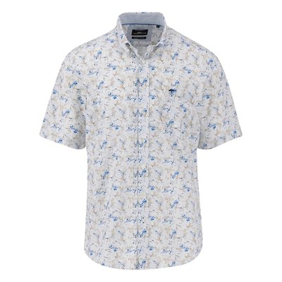 Fynch Hatton Premium Flower Print Shrt Sleeve Shirt - Multi - M