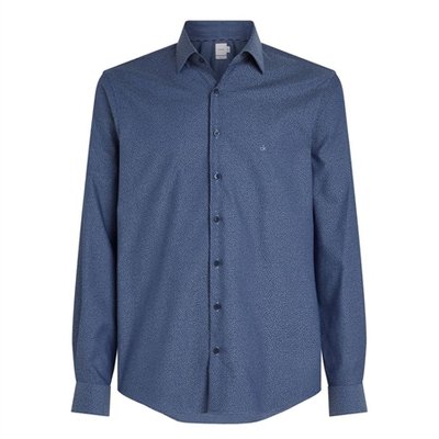 Calvin Klein Floral Jacquard Shirt - Blue - 40