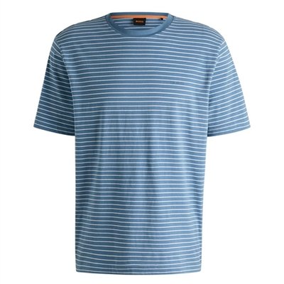Boss Tales Stripe T-shirt - Blue - S