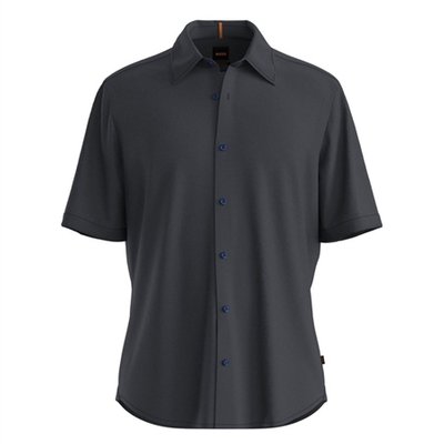 Boss Rash 2 Oxford Cotton Shirt - Navy - M