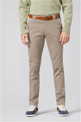 Meyer Roma Cotton Grey Chinos - Beige - 34/32
