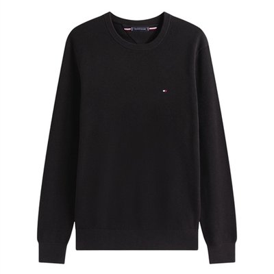 Tommy Hilfiger Essential Structure Crew Neck Jumper - Black - XL
