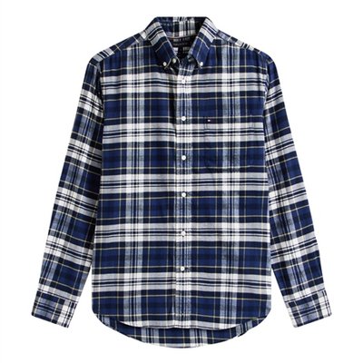 Tommy Hilfiger Hero Tartan Check Flannel Shirt - Navy - L