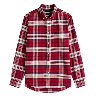 Tommy Hilfiger Hero Tartan Check Flannel Shirt - Red - XL