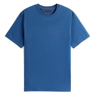 Tommy Hilfiger Flag Embroidery Crew Neck T-Shirt - Blue - M