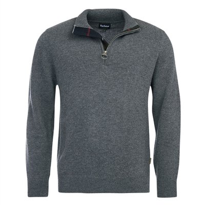Barbour Holden Half Zip Knitted Jumper - Grey - 2XL