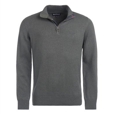 Barbour Cotton Half Zip Knitted Jumper - Green - L