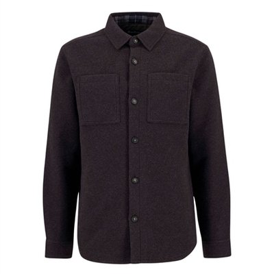 Barbour Marlow Tailored Wool Blend Overshirt - Dark Oak - XL