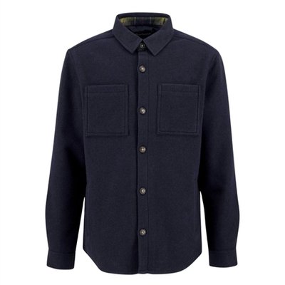 Barbour Marlow Tailored Wool Blend Overshirt - Navy - L