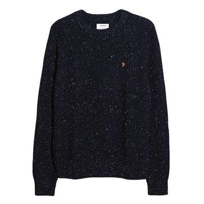 Farah Sage Nepped Sweater - Navy - L