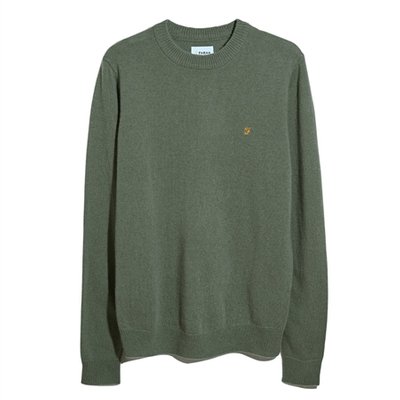 Farah Maidstone Crew Neck Sweater - Green - XL