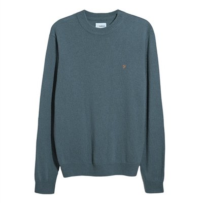 Farah Maidstone Crew Neck Sweater - Blue - L