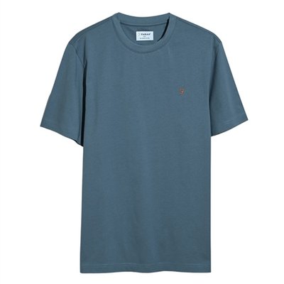 Farah Danny Organic Cotton Regular Fit T-shirt - Chalk Blue - XL