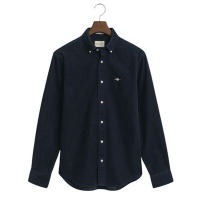 Gant Regular Fit Cotton Corduroy Shirt - Navy - M