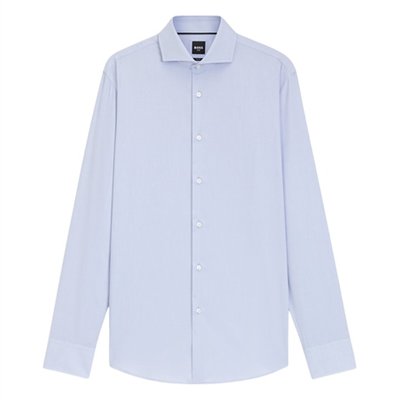 Boss H-Hank Slim-fit Wrinkle Rresistant Oxford Shirt - Blue - XL