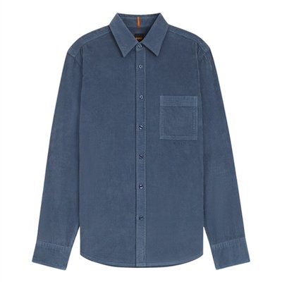 Boss Relegant Cotton Poplin Shirt - Blue - 2XL