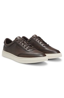 Boss Kieran Tenn Buox Leather Trainers - Brown - 45