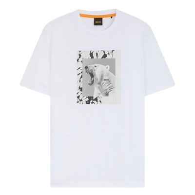 Boss Lupo Animal Print T-shirt - White - S