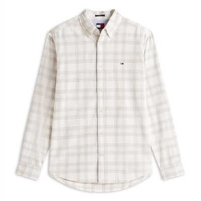 Tommy Jeans Regular Fit Check Cord Shirt - Beige - M