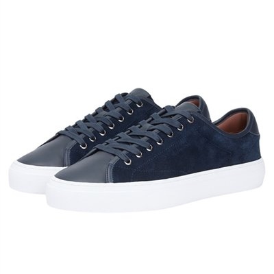 Tommy Hilfiger Premium Leather Cupsole Trainers - Navy - 43
