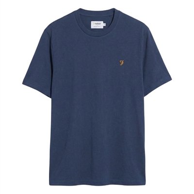 Farah Danny Organic Cotton Regular Fit T-shirt - River Blue - XL