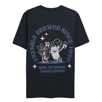 Farah Roderick Graphic Ss T-shirt - Navy - XL