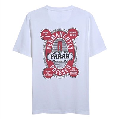 Farah Hawthorne Graphic T-Shirt - White - XL