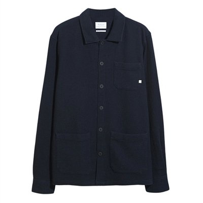 Farah Castlefield Waffle Overshirt - Navy - S