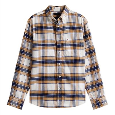 Tommy Hilfiger Hero Flannel Tartan Shirt - Beige - 2XL