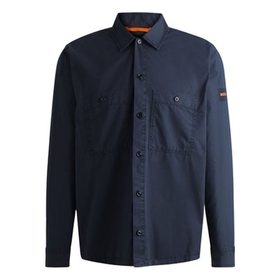 Boss Locky 2 Oversized Overshirt - Navy - S