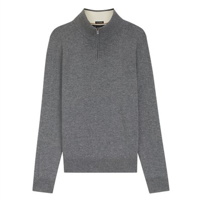 Boss H-Hemarlo Half Zip Sweater - Grey - 2XL