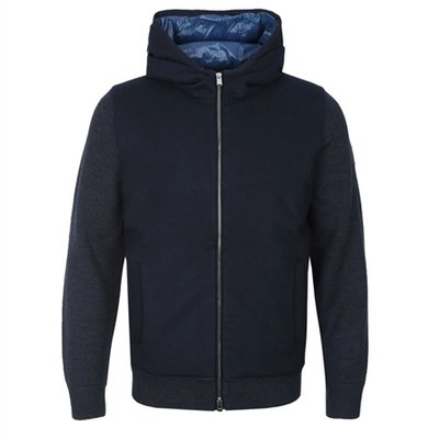 Boss P-Heflo Knitted Hooded Jacket - Navy - L