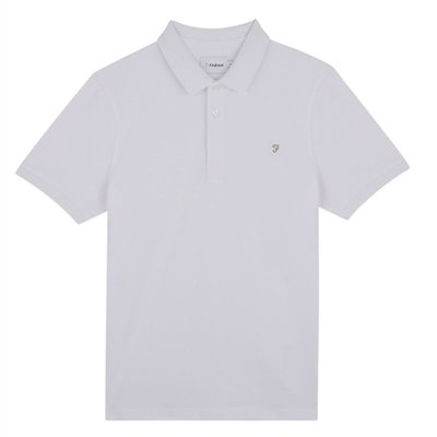 Farah Blanes Organic Cottont Polo Shirt - White - M