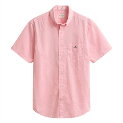 Gant Reg Classic Poplin Ss Shirt - Pink - M