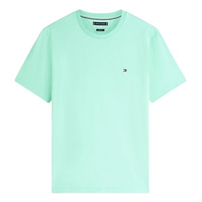 Tommy Hilfiger Flag Embroidery Crew Neck T-Shirt - Aqua Blue - XL