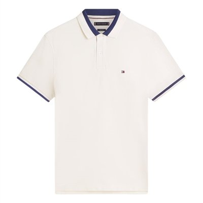 Tommy Hilfiger Contrast Collar Block Polo Shirt - White - M