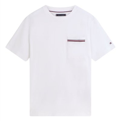 Tommy Hilfiger Global Stripe Pocket Pique Jersey T-Shirt - White - S