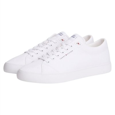 Tommy Hilfiger Harlem Core Logo Canvas Trainers - White - 43