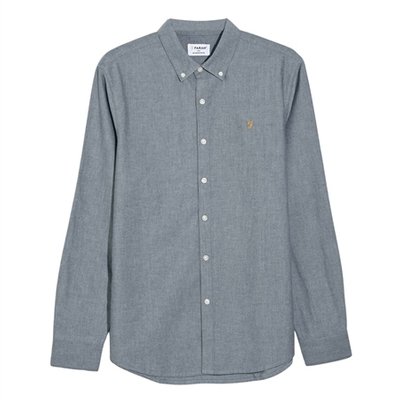 Farah Brewer Slim Fit Shirt - True Navy - L