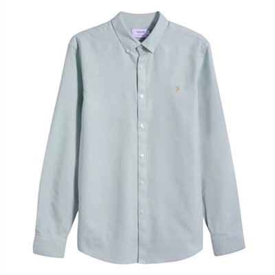 Farah Brewer Slim Fit Shirt - Jade Green - S