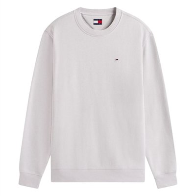 Tommy Jeans Tommy Flag Brushed Fleece Sweatshirt - Grey - XS