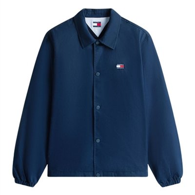 Tommy Jeans Logo Twill Overshirt - Navy - XS