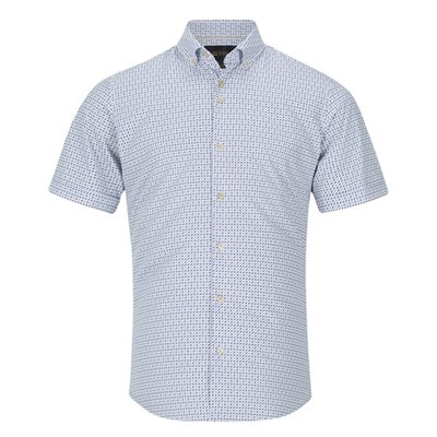 6th Sense Short Sleeve Printed Shirt Per 19 - White - M