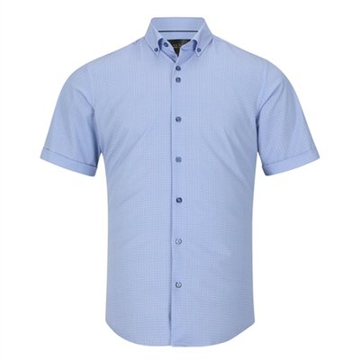 6th Sense Short Sleeve Printed Shirt Per 23 - Blue - L