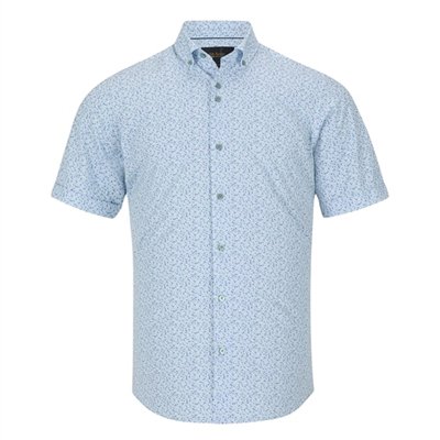 6th Sense Short Sleeve Printed Shirt Per 1 - Blue - L